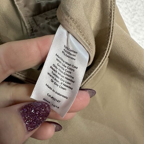 NWT Talbots Chatham Ankle Pants Women's Size 16W Petite Slim Sand Castle Stretch - Picture 4 of 10